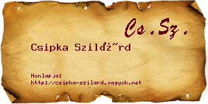Csipka Szilárd névjegykártya